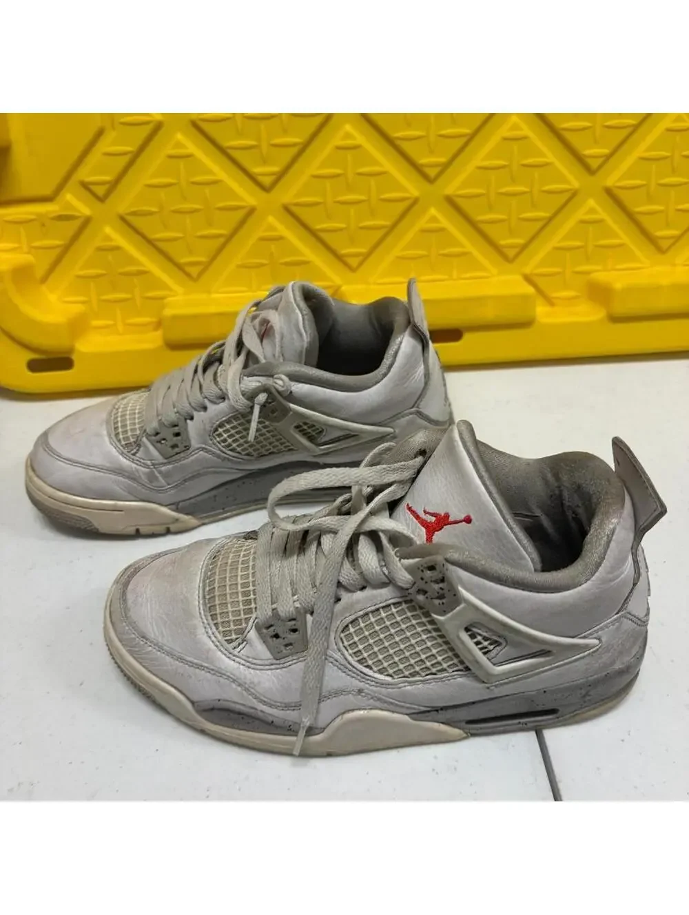 Jordan 4 Retro White Oreo Tech Grey GS DJ4699-100 Size 6.5Y Mens 6.5 Sneakers